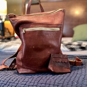 Portland Leather Goods Laptop backpack & Penny Pouch